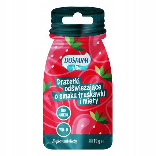 Dosfarm Vita Refreshing dragees with strawberry and mint flavor, resistance 19g