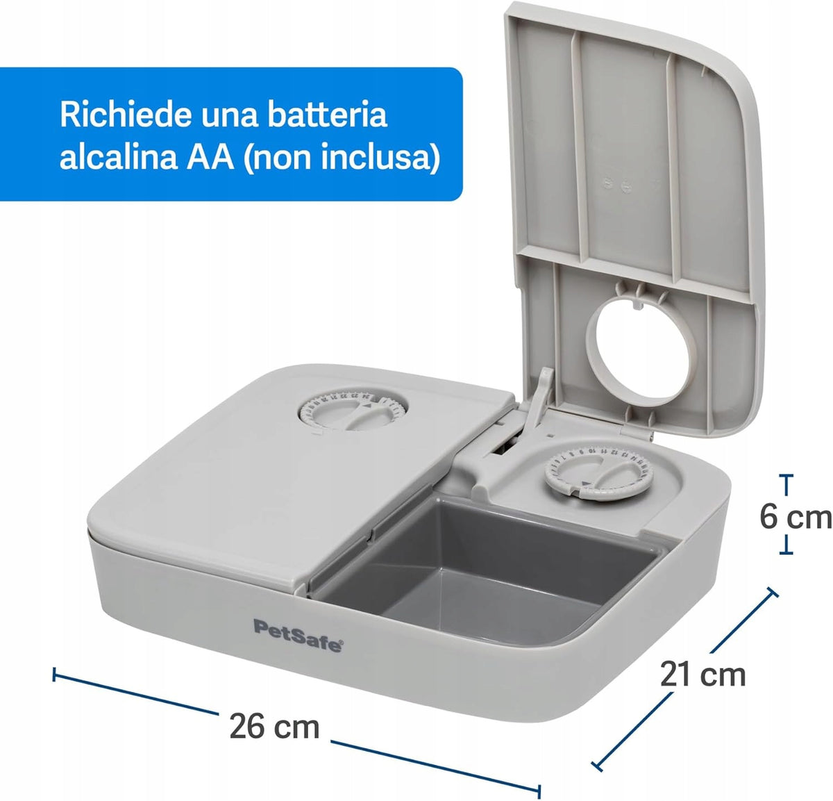 Double Automatic Bowl with 24h Programmer for Animals 710ml Manufacturer code PFD19-17005