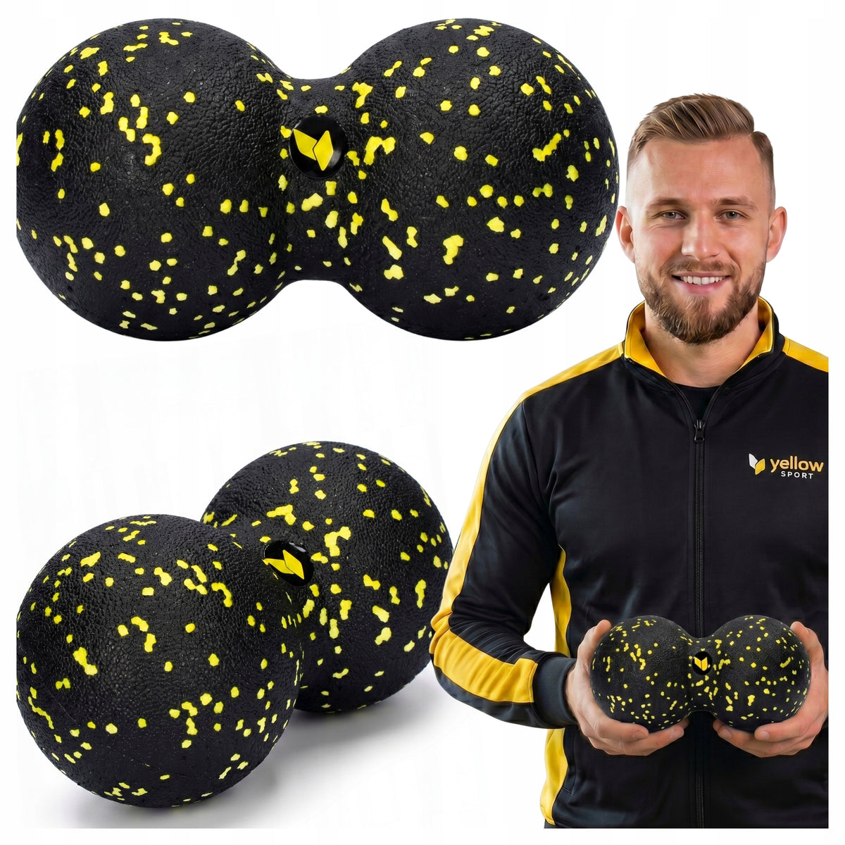 Double Ball DuoBall EPP Roller Rolling Muscle 16 cm x 8 cm