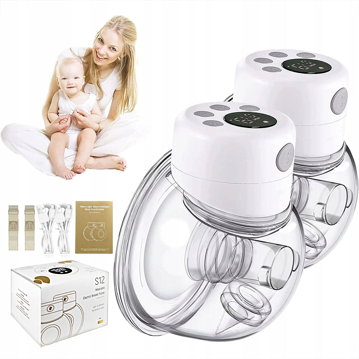 Double Bowl Breast Pump S12 XIMIRA Discount for Accessories Packaging status original