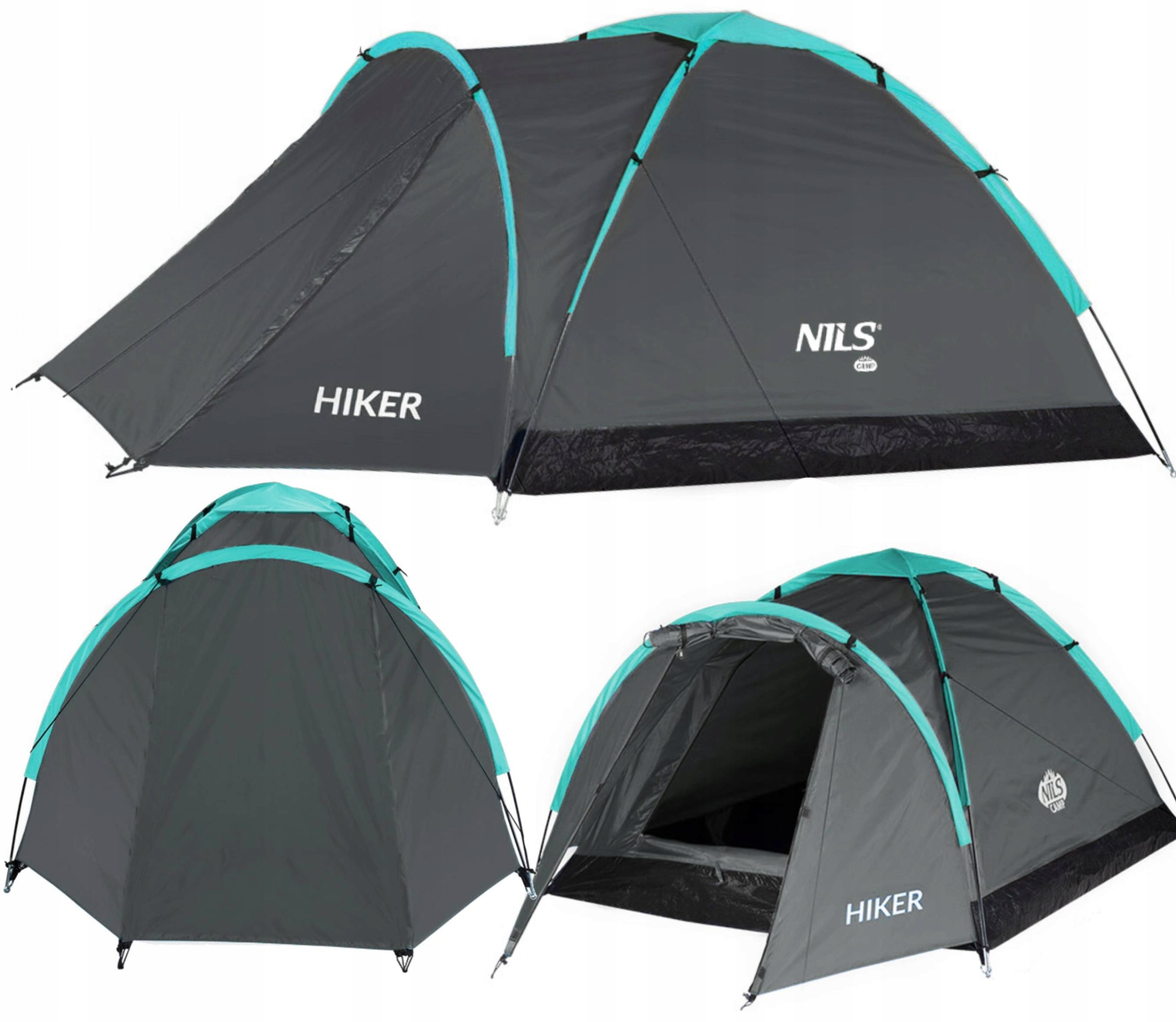 Double Camping Tent Lightweight Waterproof Grey Nils