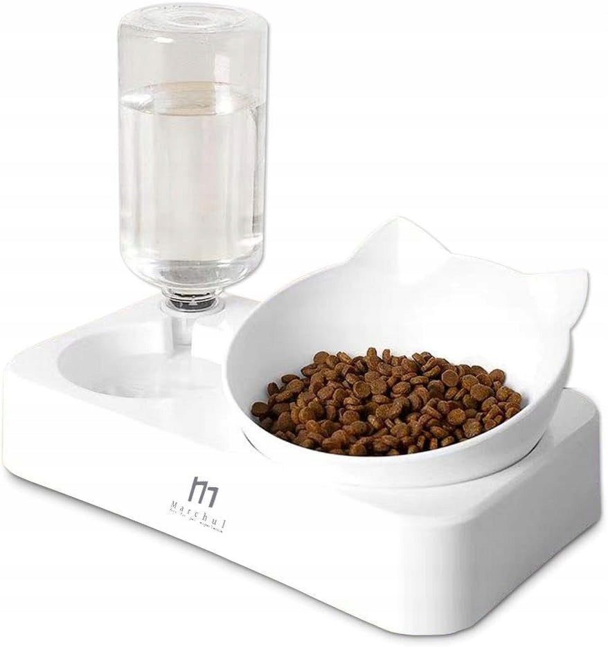 Double Cat Bowl 500ml PP Automatic Refill