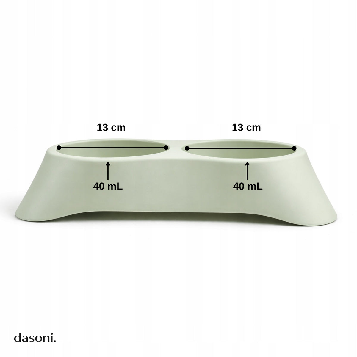 Double Cat Bowl for Water Food Non-Slip Set Removable 2in1 L Packaging status original