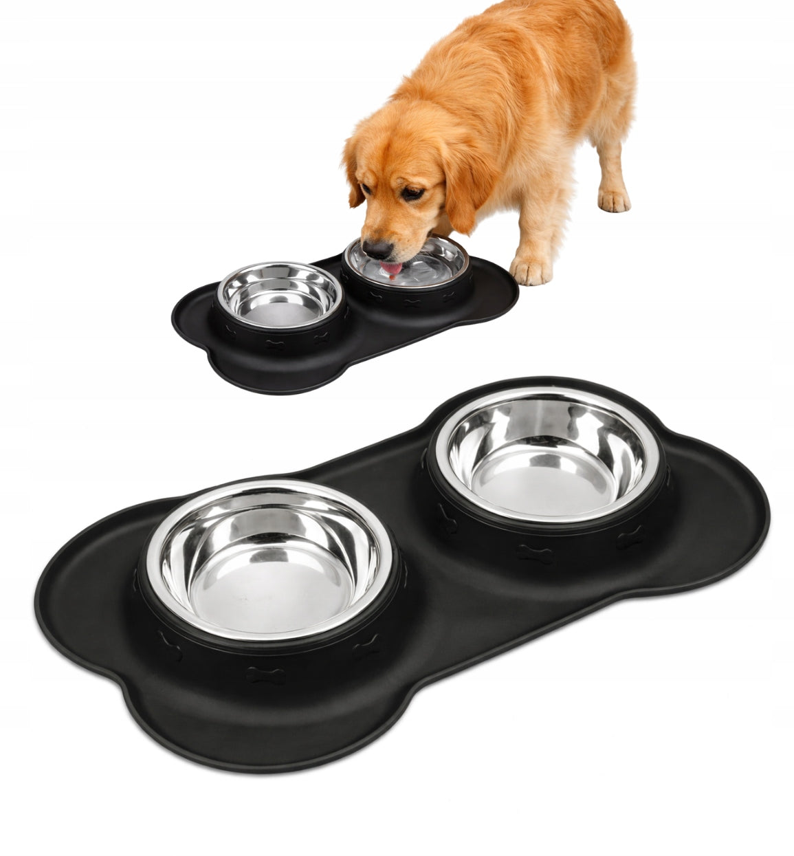 Double Cat Dog Bowl for Eating and Drinking Water