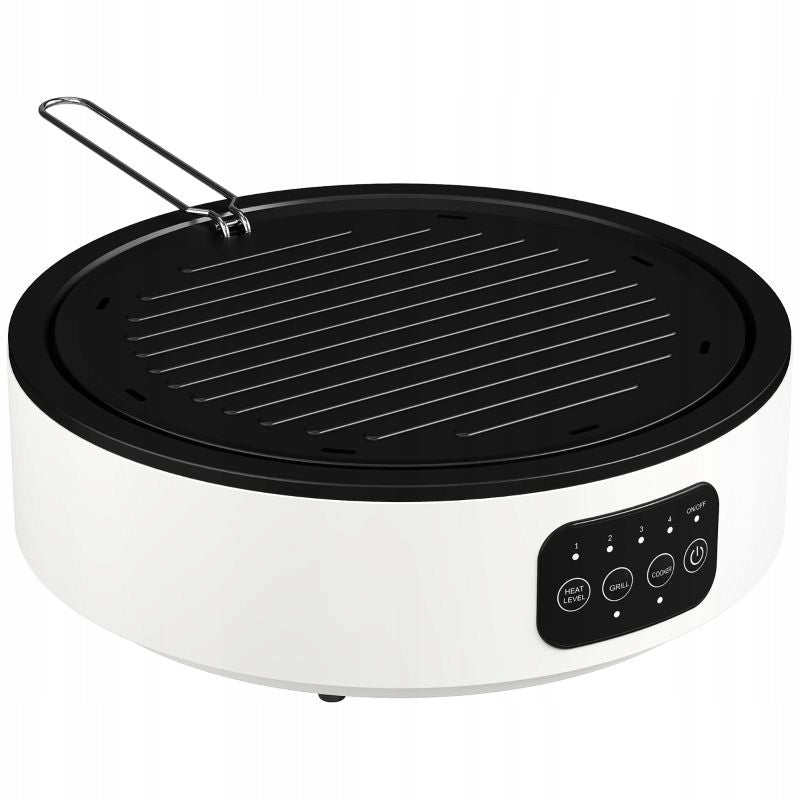 Double Ceramic Plate 2000W 4 Heating Levels White Brand no brand
