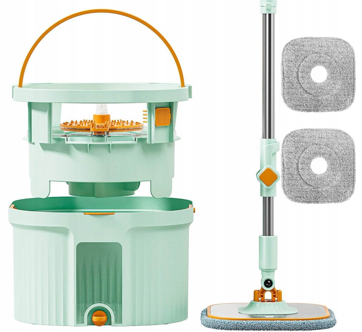 Double Chamber Flat Mop with Bucket Water Separation Floormy Avenue