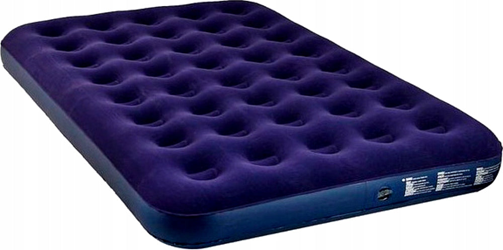 Double Flocked Mattress 191x120 CM Navy Blue Inflatable Camping House Brand Avenli