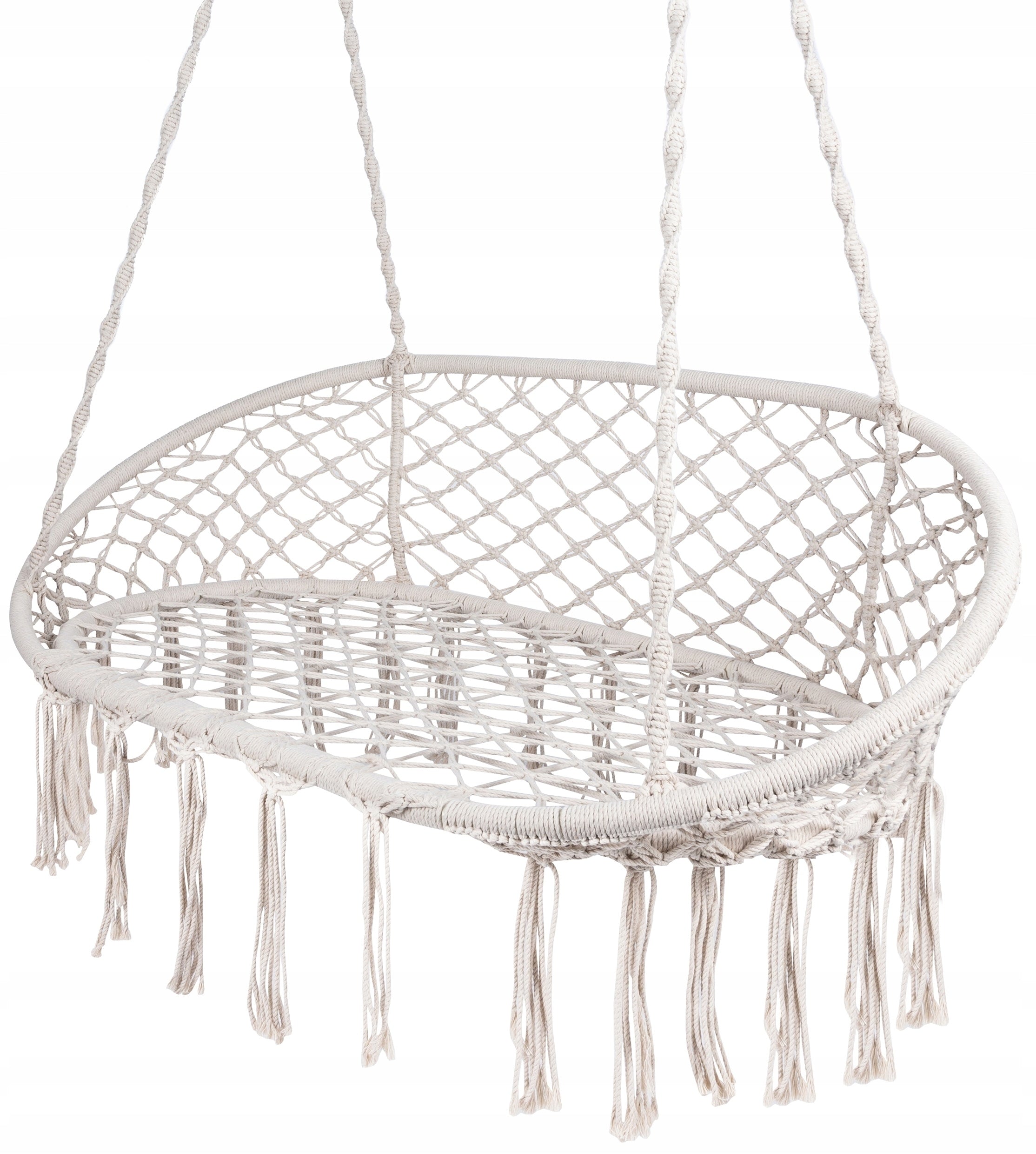 Double Garden Swing 240kg Hanging Armchair Hammock Stork Nest BOHO Packaging status original