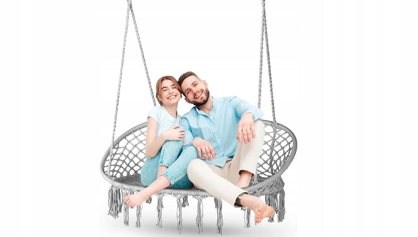 Double Garden Swing Hanging Armchair Hammock Stork Nest FOR 2 PEOPLE Seat width 110 cm