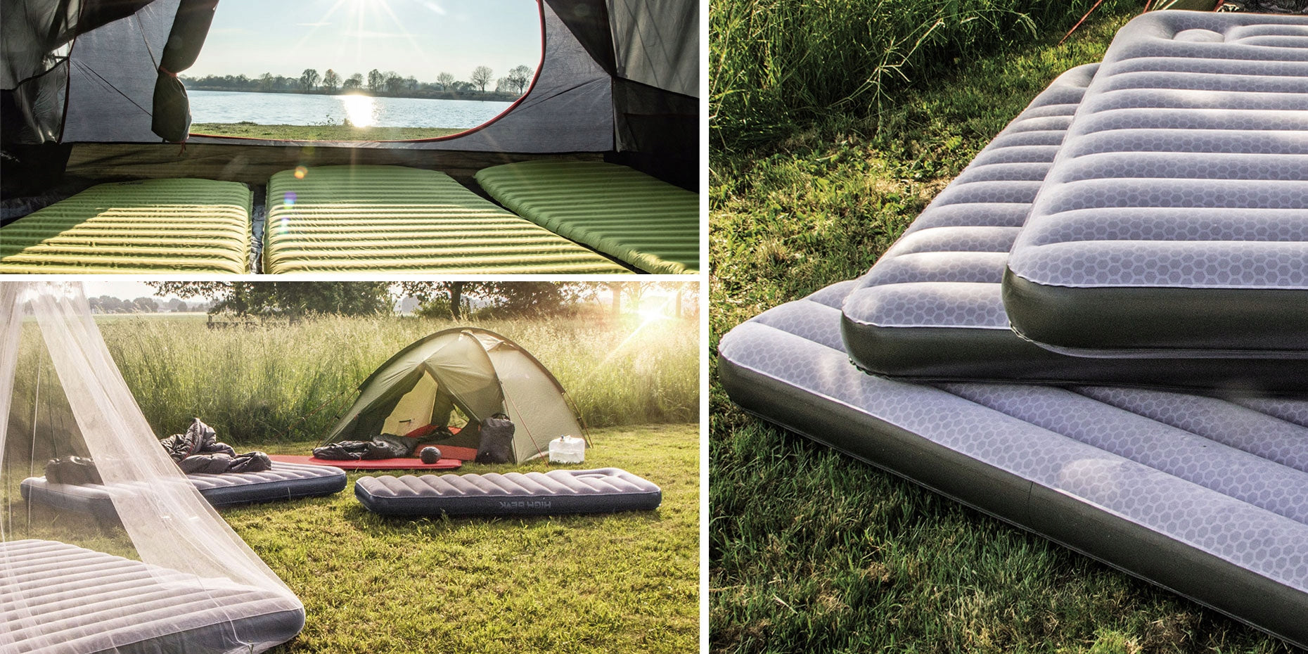 Double Inflatable Mattress High Peak Velour Guest 200x185x20 cm Manufacturer code 40047