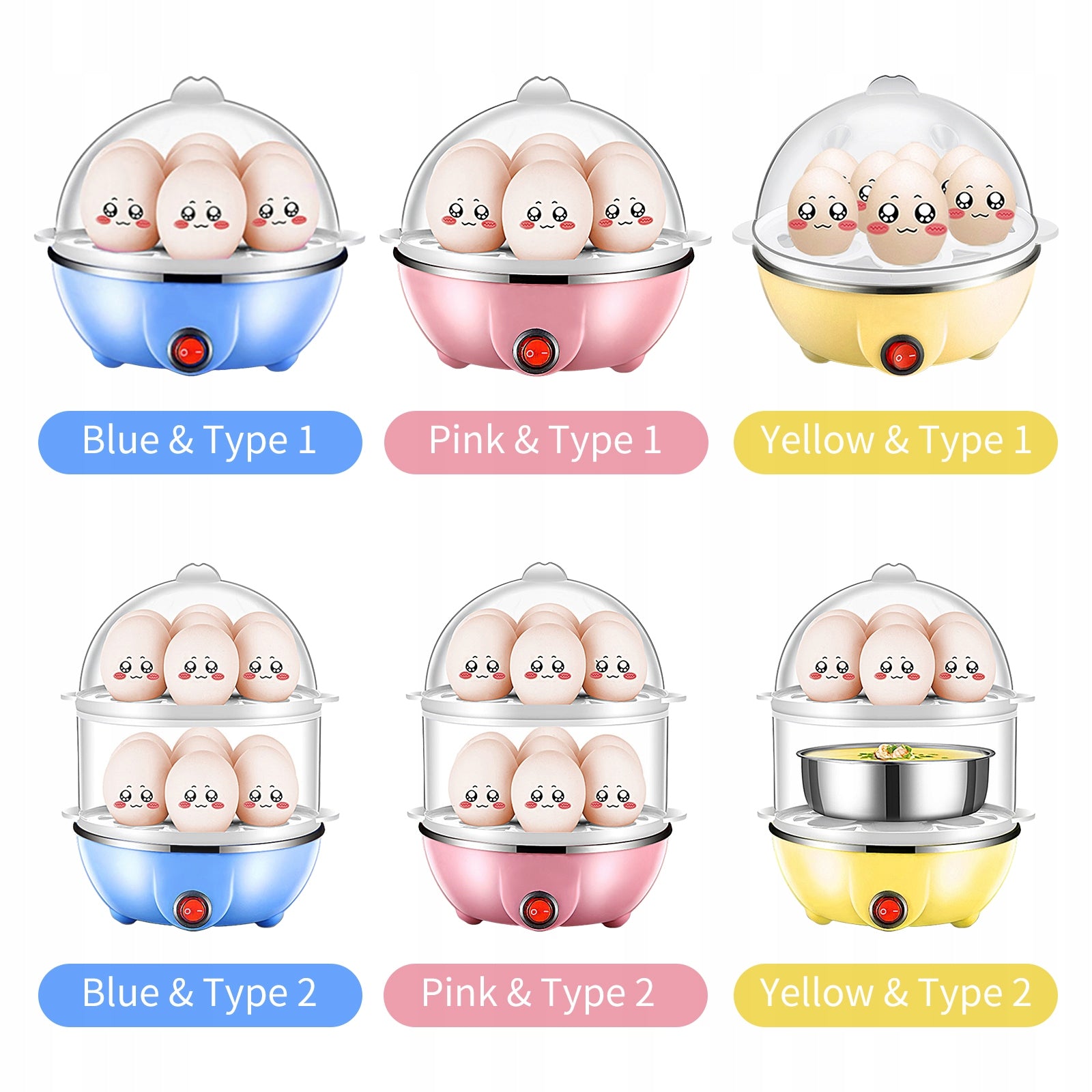 Double Layer Egg Cooker 14 Eggs Hard Cooked BQ Brand no brand