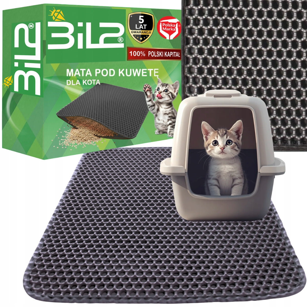 Double Layer Mat Cat Wiper Pad BiL2 60x50 Black