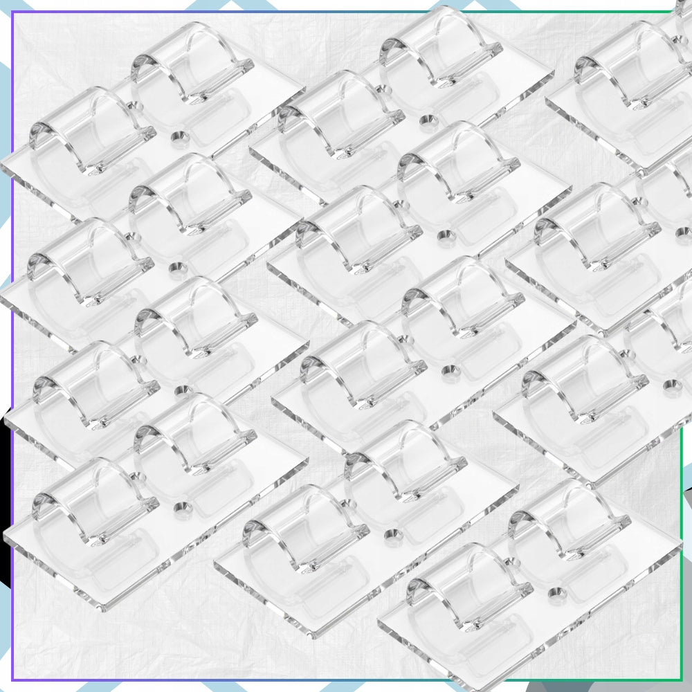 Double Row Cable Organizer Wire Holders Self Adhesive Set of 12 EAN (GTIN) 5905042410662