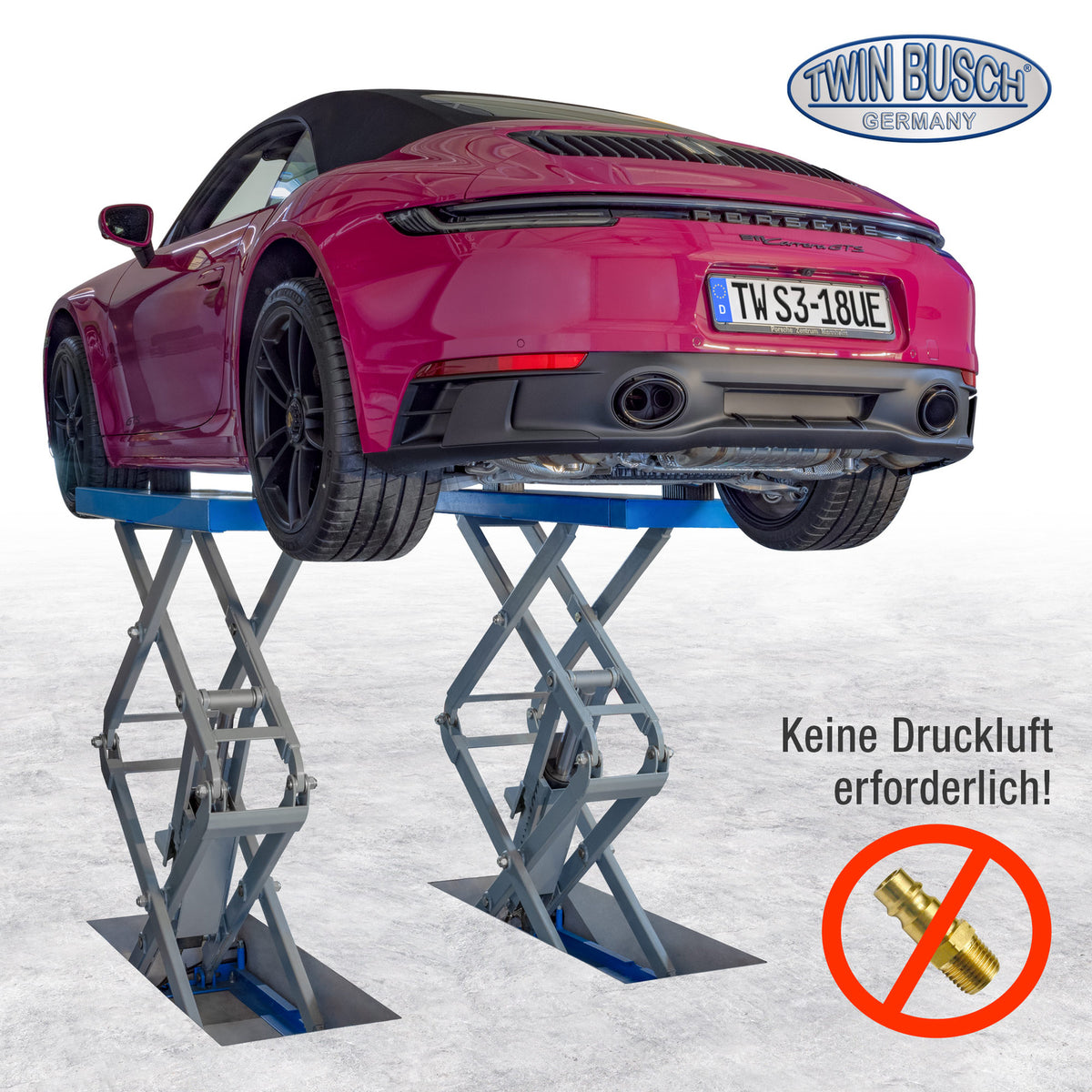 Double Scissor Lift for mounting in the floor TW S3-18UE