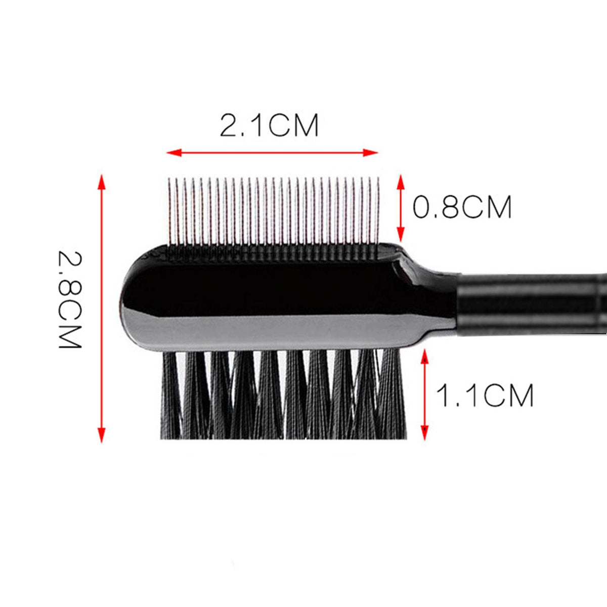 Double Side Dog Grooming Comb Long Handle Multipurpose Durable Tear Black Packaging status original