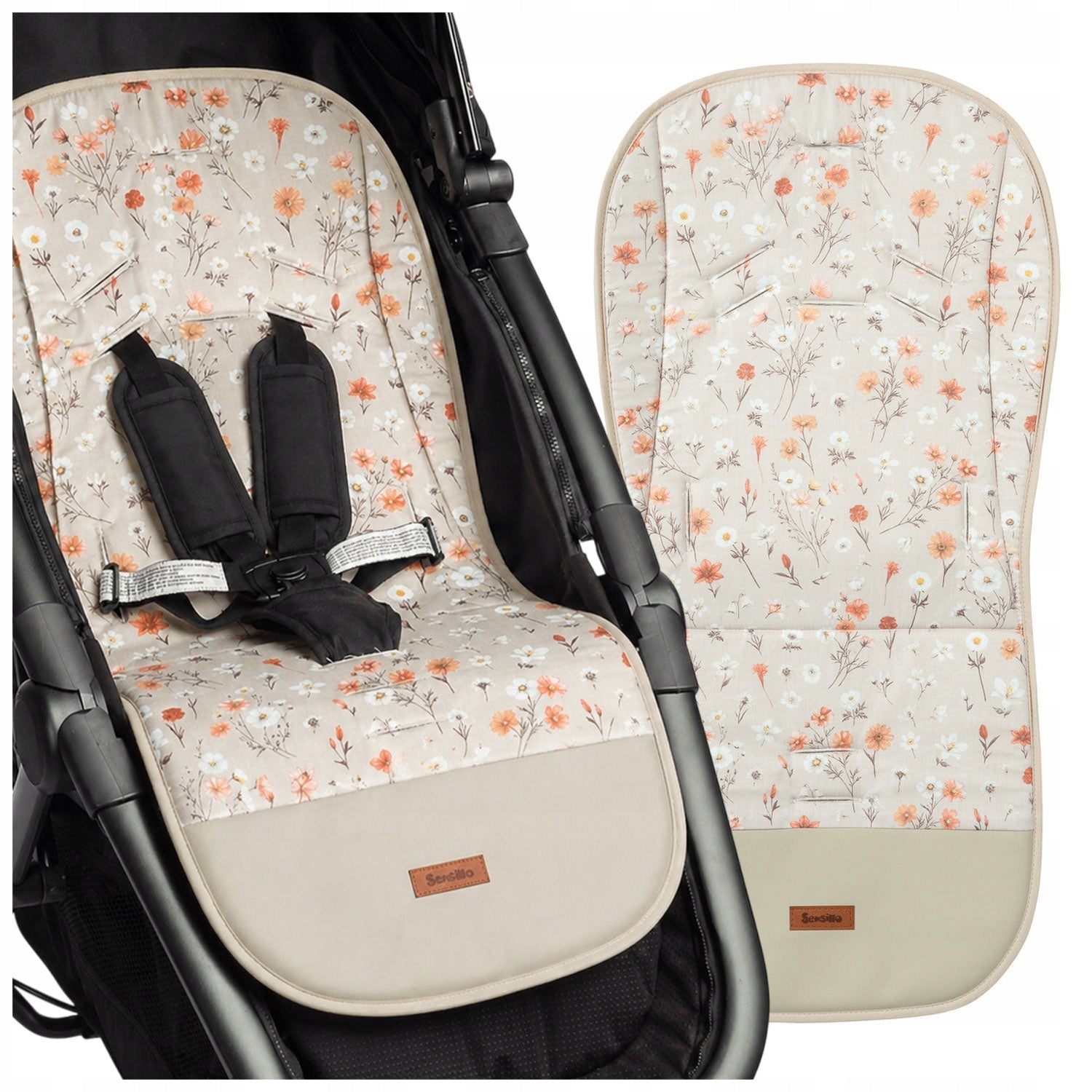 Double Sided 3D Mesh Cotton Stroller Insert Breathable for Summer Packaging status original