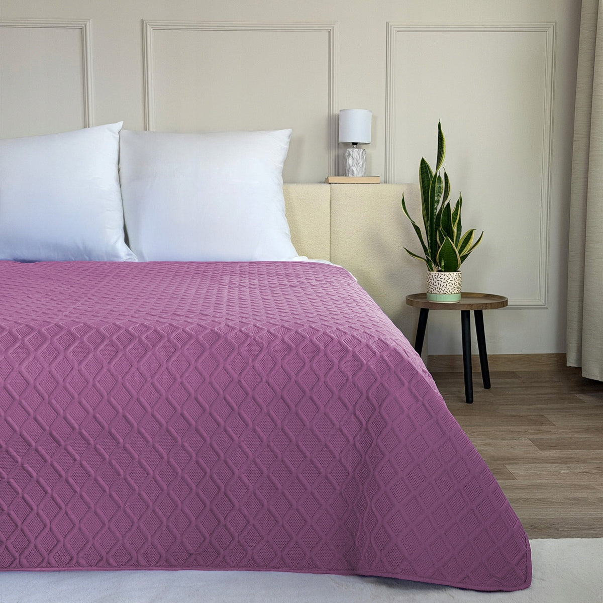 Double Sided Bedspread Parla 3D Kapa Pled Purple 180x220 cm Brand Euromat