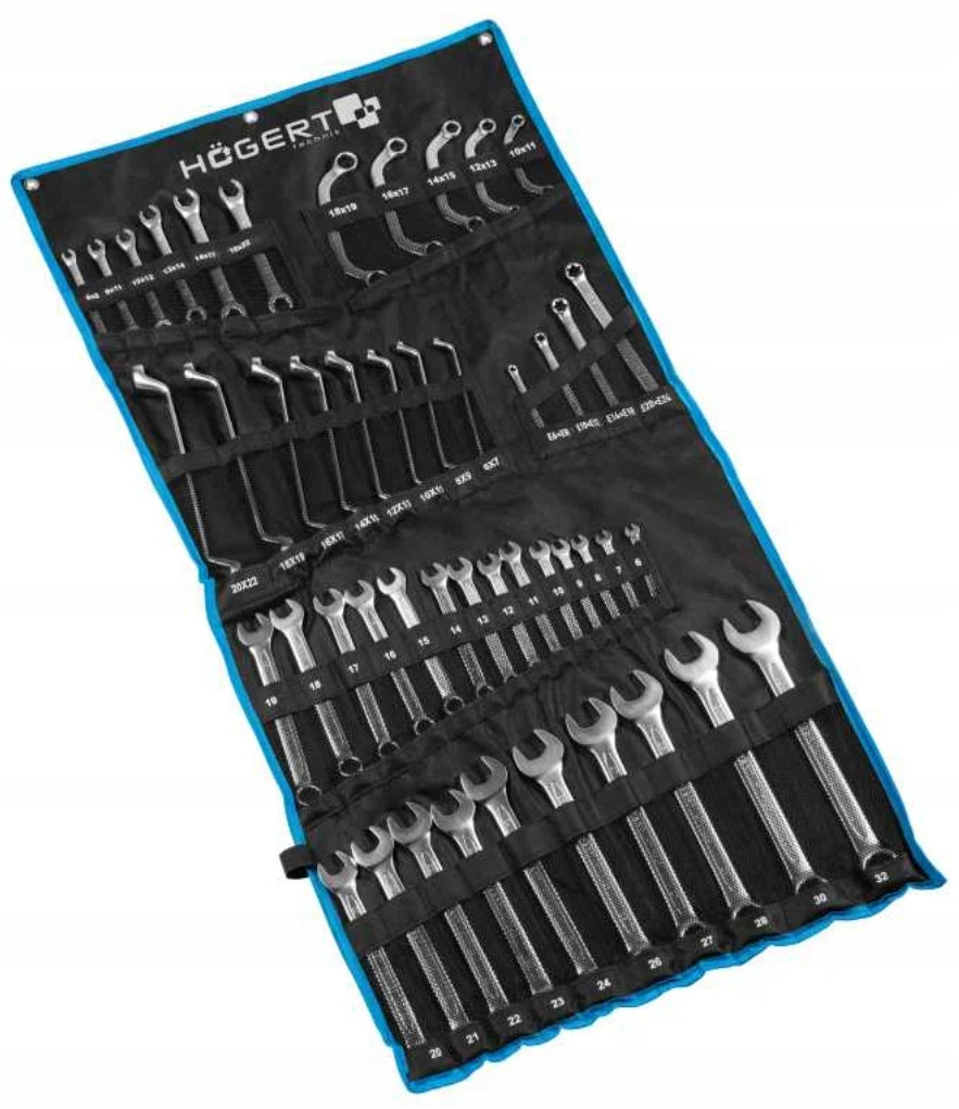 Double Sided Flat Eye Wrenches Set 47 Hoegert - HT1W499 Brand Hoegert Technik