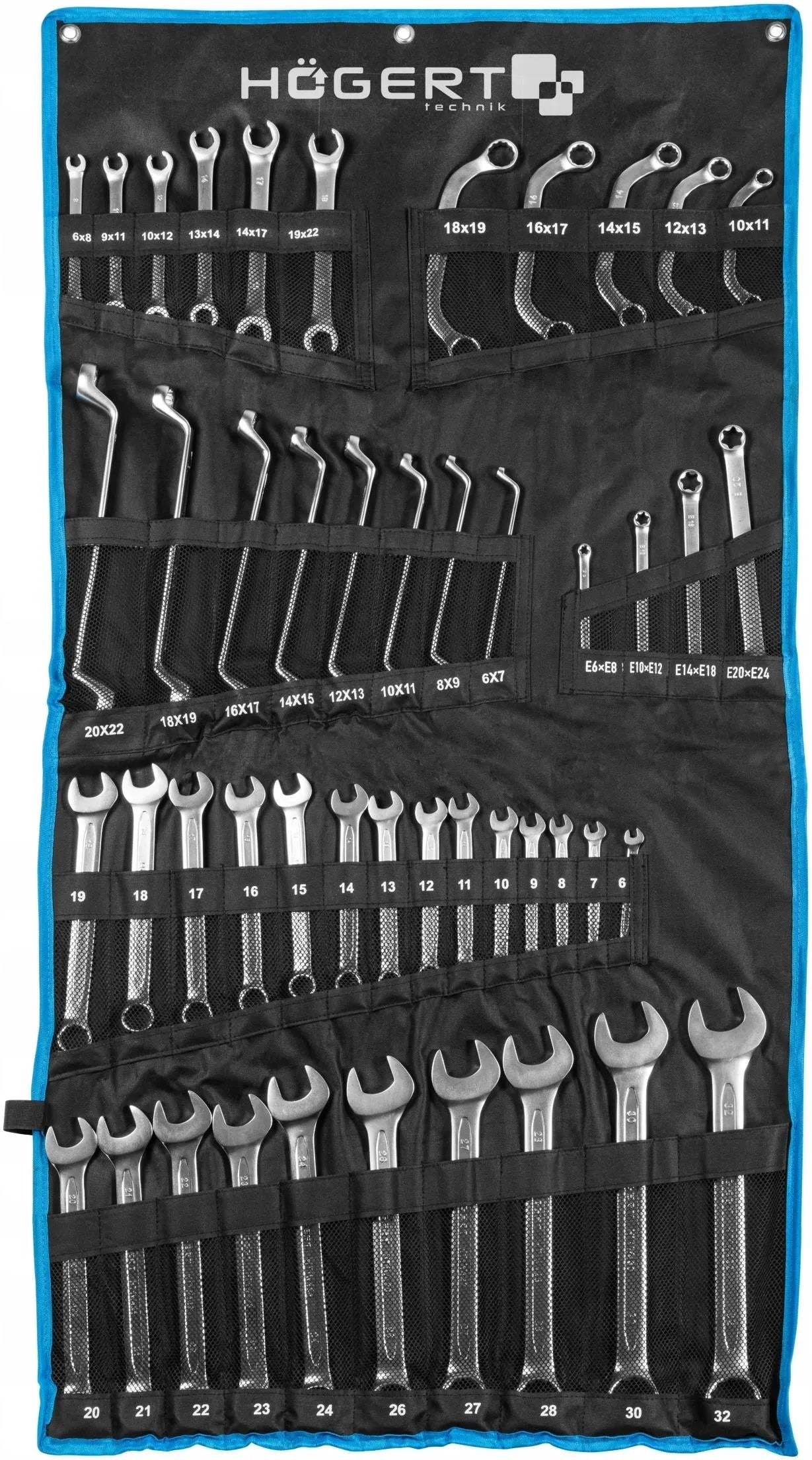 Double Sided Flat Eye Wrenches Set 47 Hoegert - HT1W499 Manufacturer code HT1W499