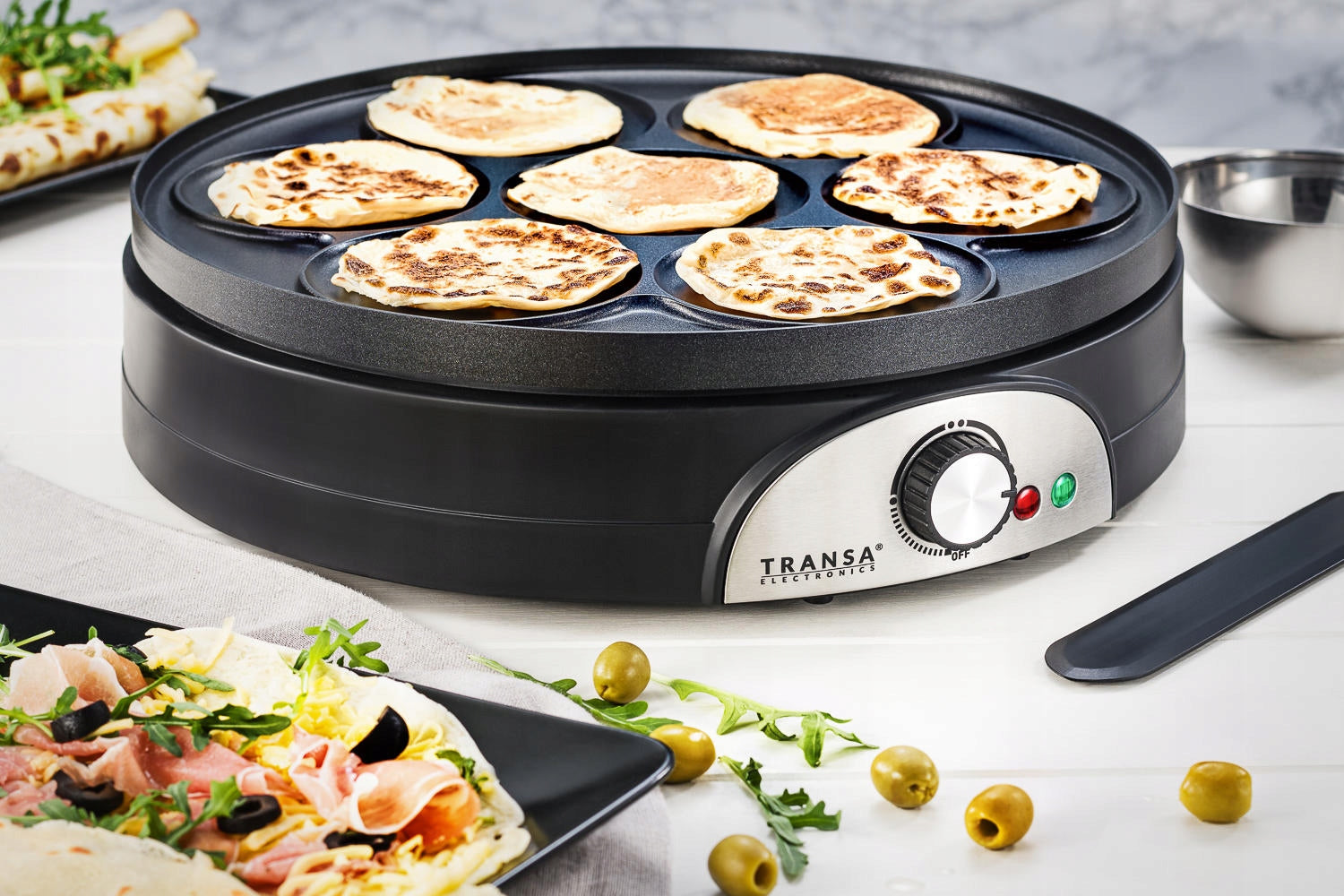 Double Sided Pancake Maker 2in1 Pancakes and Pancake Thermostat TRANSA XXXL 1500W Brand Transa Electronics