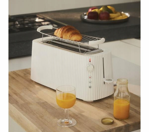 Double Slot Toaster Alessi Plisse MDL15 W 1700W 2 Toast Grate White Power rating 1700 W