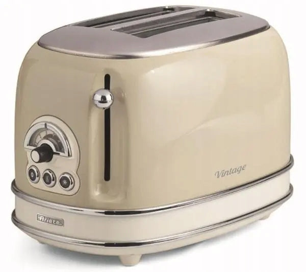 Double Slotted Toaster Ariete Vintage 15503 2 Toast 810W Beige