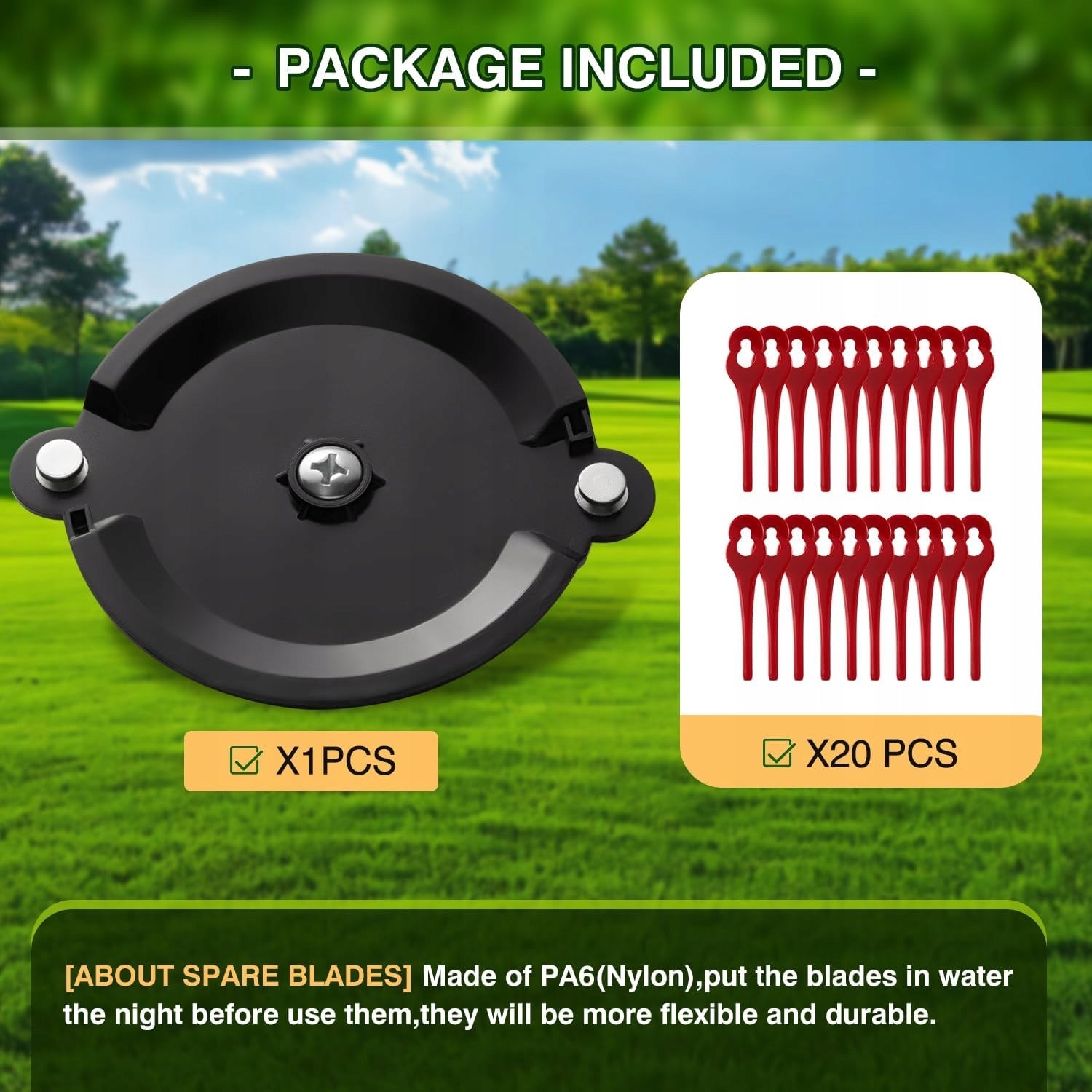 Double blade for trimmer compatible Einhell 20 blades Brand no brand