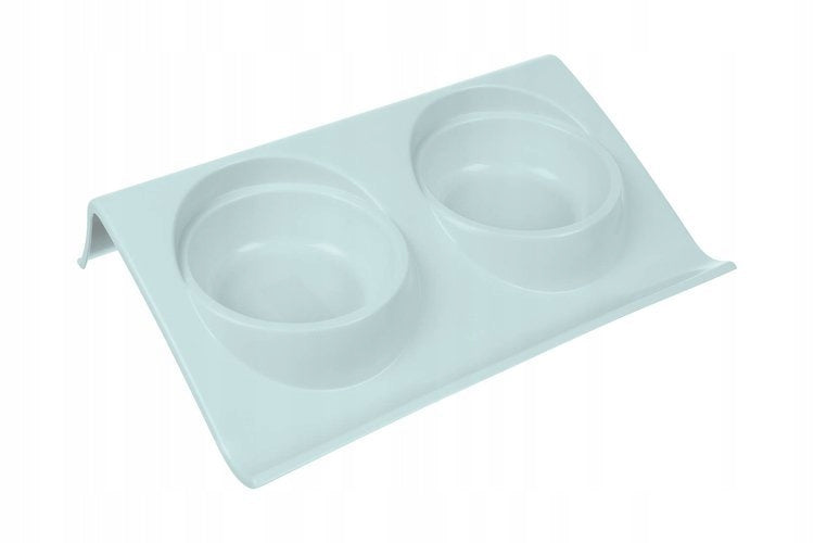 Double bowl, bowl for DOG, CAT, 2 pcs. SET with a stand for food and water Material other material