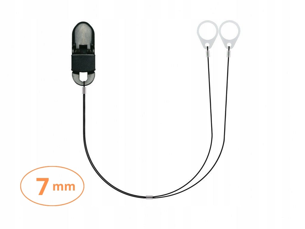 Double-clip pendant for small hearing aids - thin black