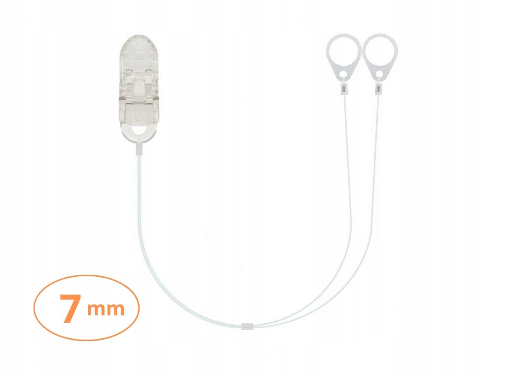 Double-clip pendant for small hearing aids - transparent