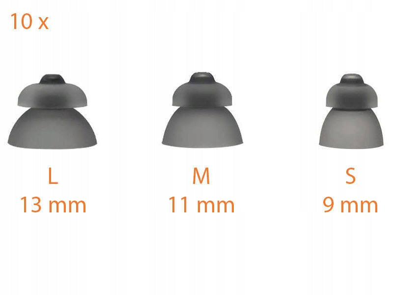 Double closed sockets / domes for Phonak Marvel/Paradise - 10 pcs. 9mm