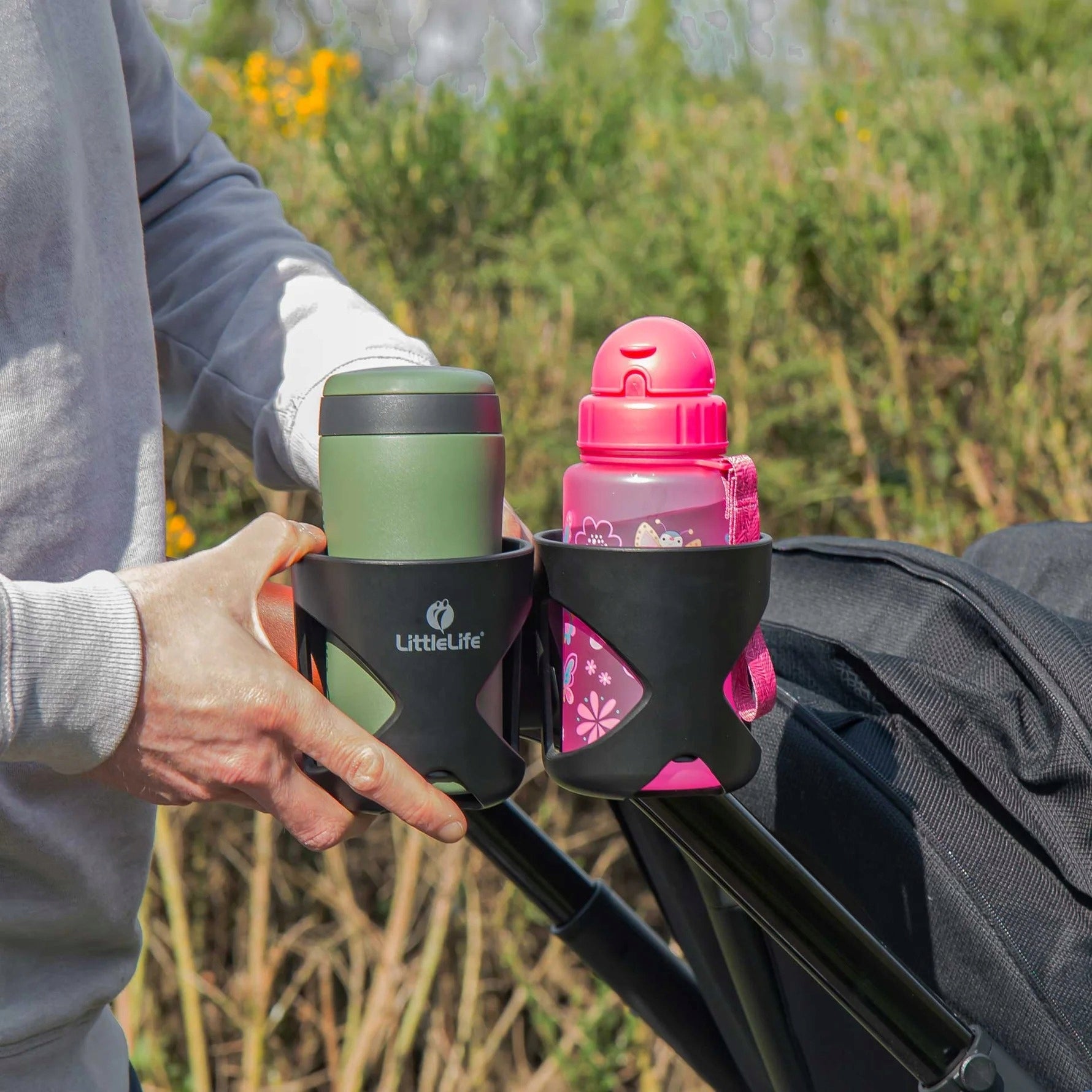 Double cup holder for baby stroller LittleLife durable ABS Manufacturer code L16052