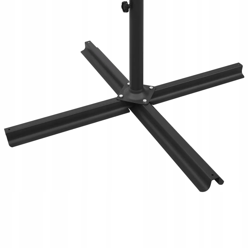 Double garden umbrella, steel post, anthracite grey, 600x300 cm Color black