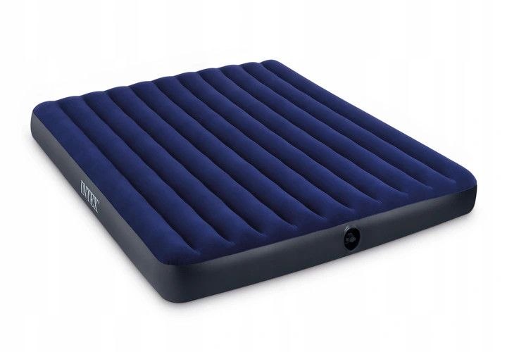 Double inflatable mattress 203x152 cm with velour cushions INTEX 64765 Packaging status original