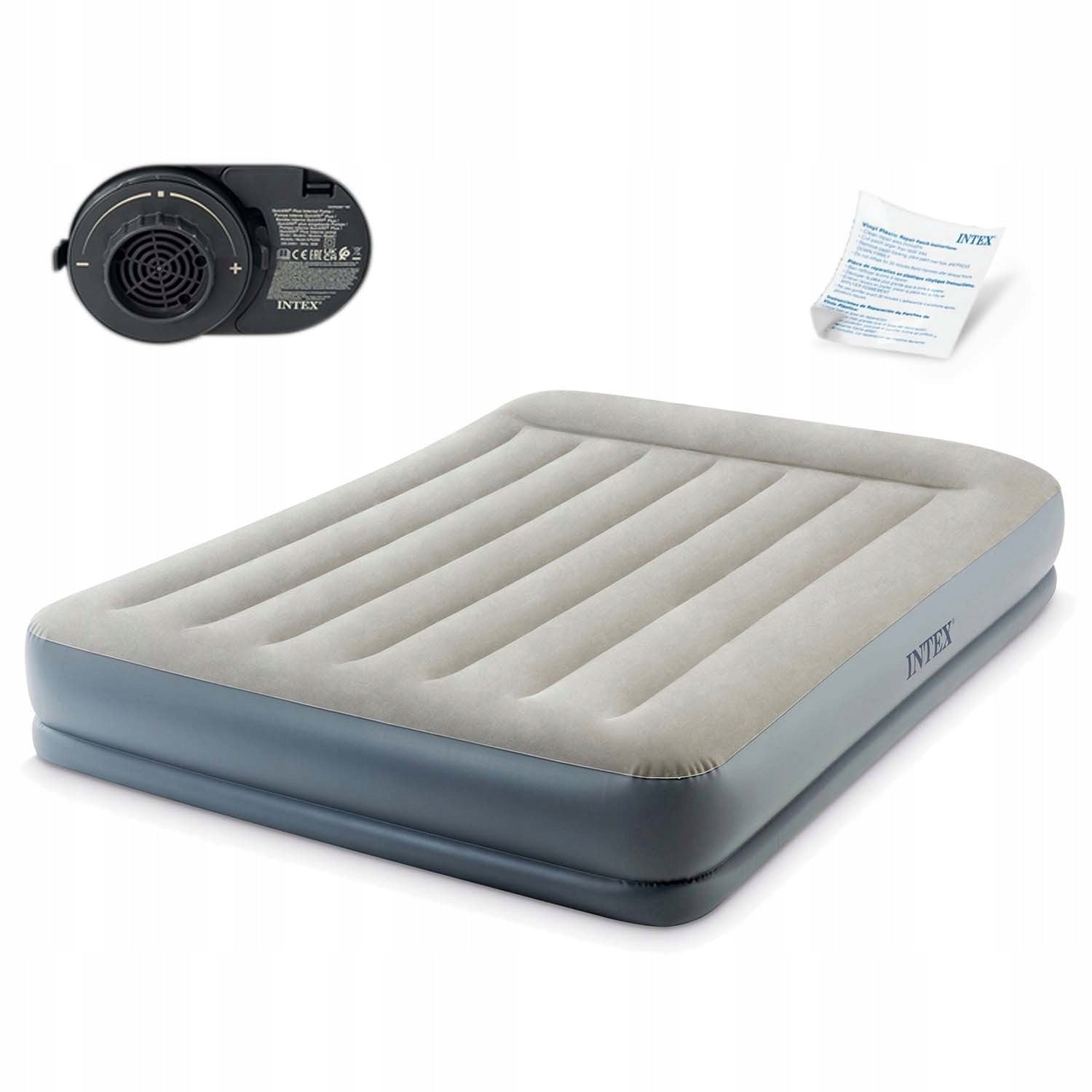 Double inflatable mattress 203x152x30 cm with built-in pump INTEX 64118