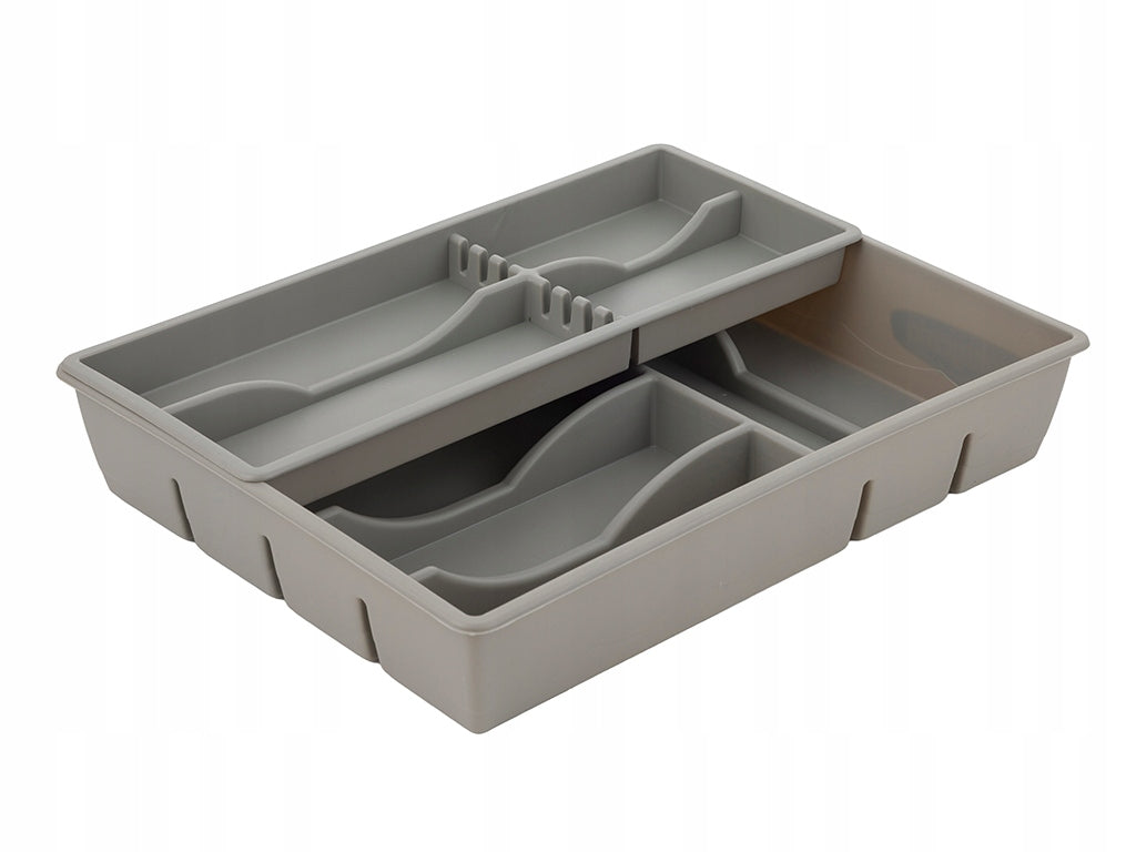 Double insert for drawer Bentom 39,3x30,3 cm 10 compartments light grey