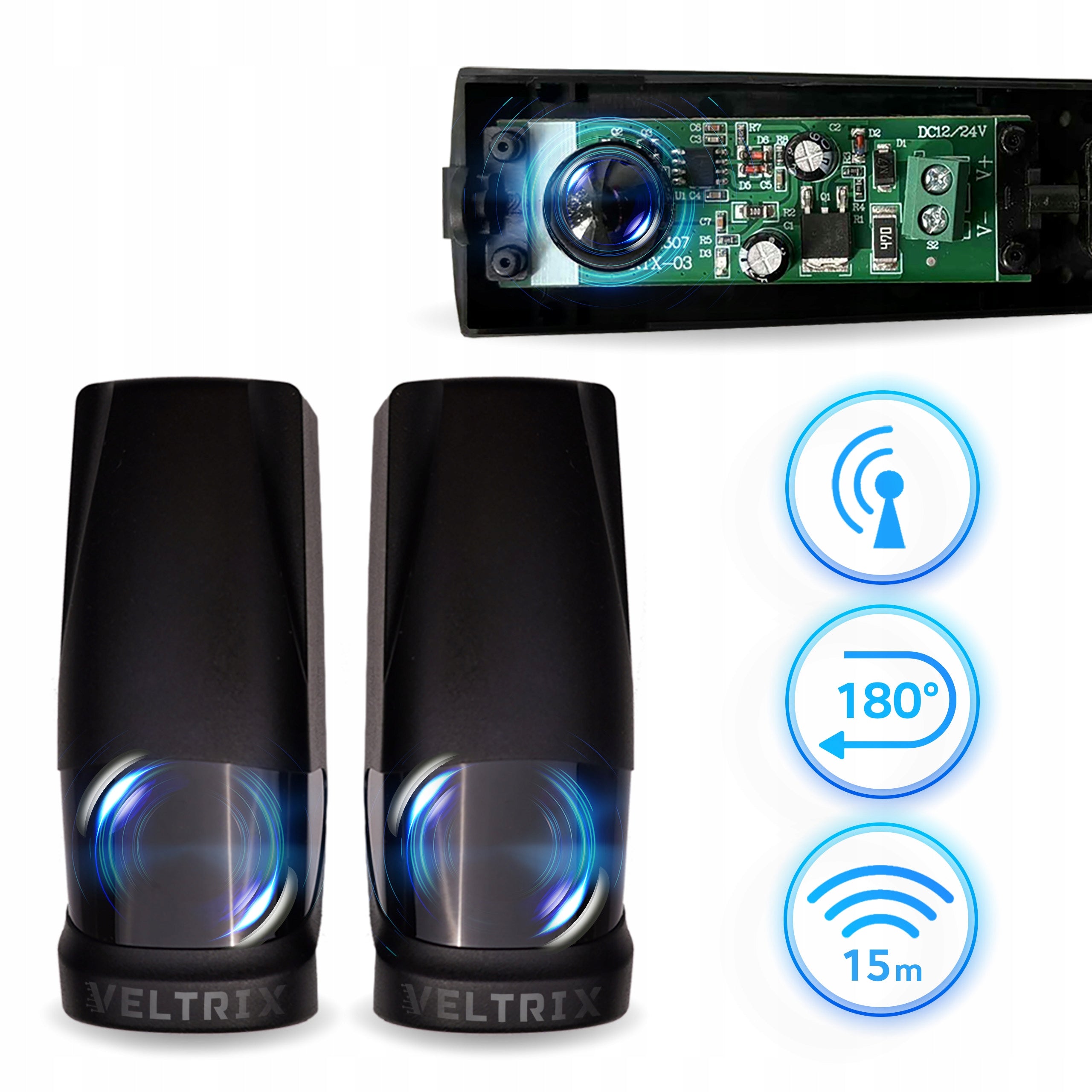Double-leaf gate drive WIFI SET 2x2m 400kg + 4 remote controls + LED lamp Maximum wing weight 200 kg