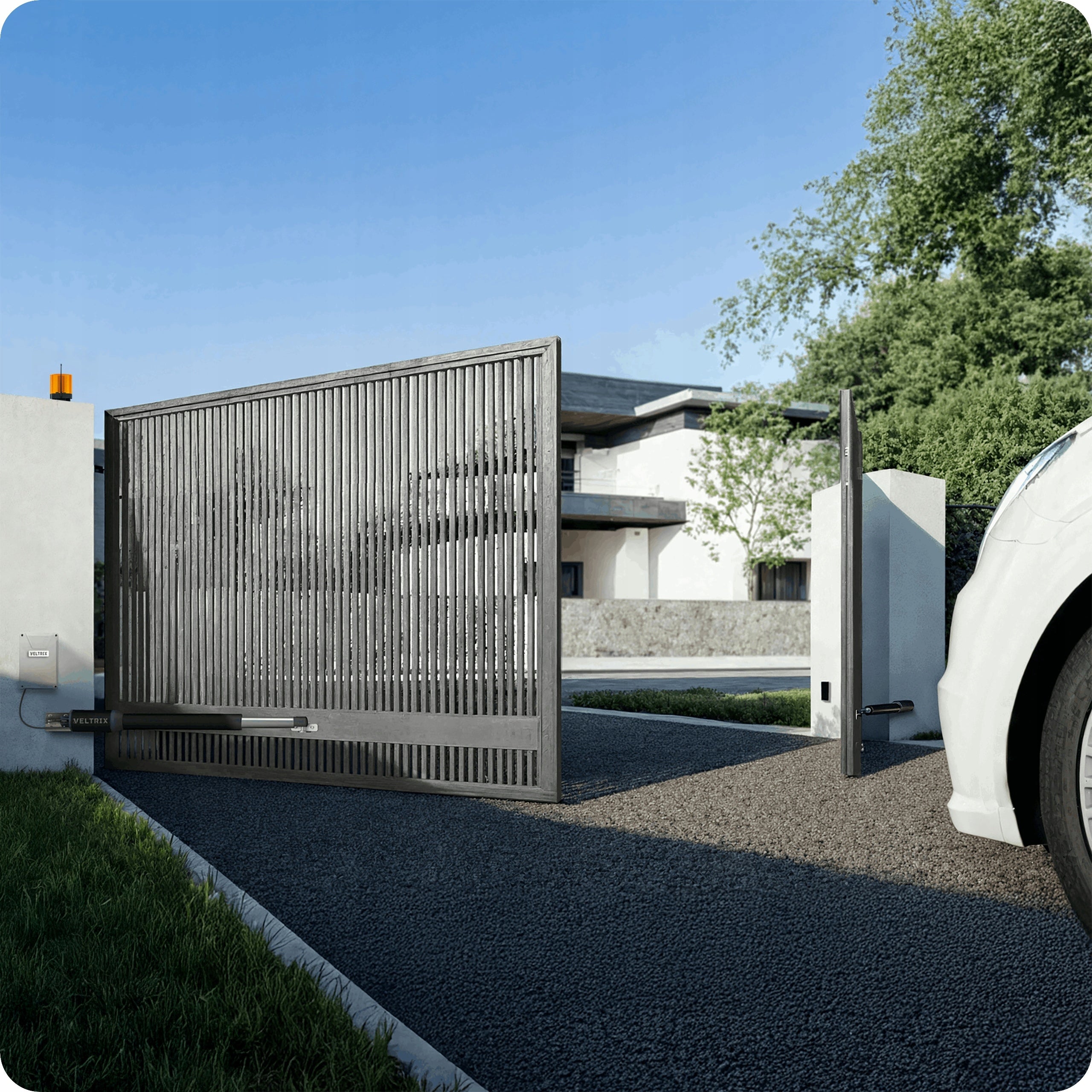 Double-leaf gate drive WIFI SET 2x2m 400kg + 4 remote controls + LED lamp Packaging status original