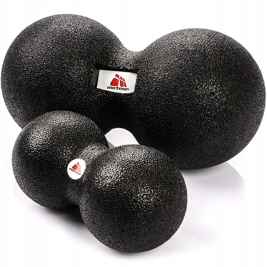 Double massage ball Meteor EPP 8 cm black 31323