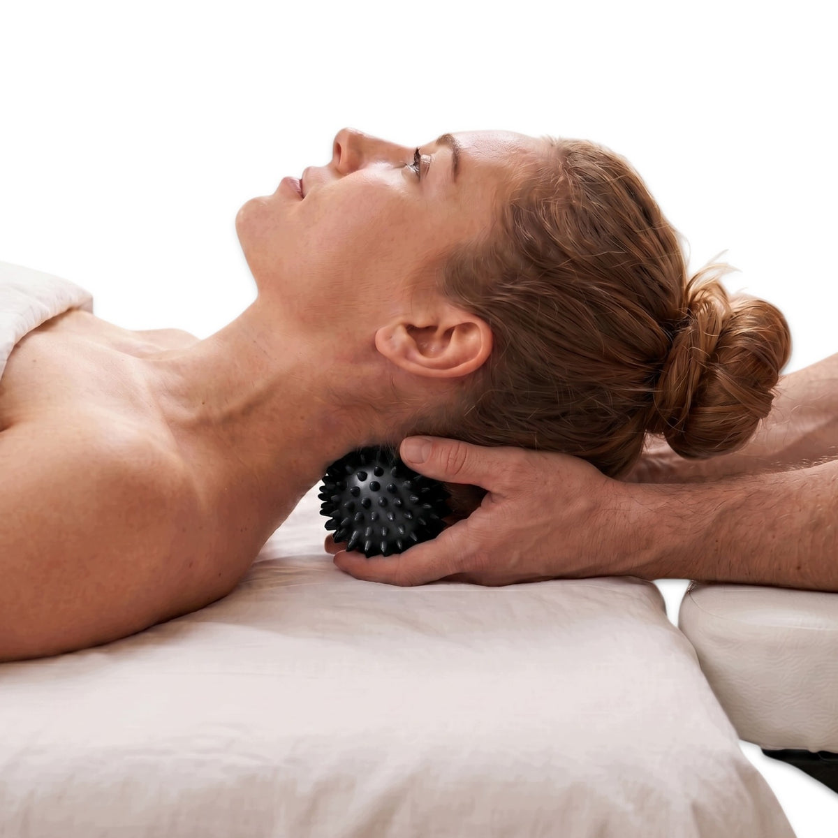 Double massage ball with projections EasyFit Goober black Packaging status original