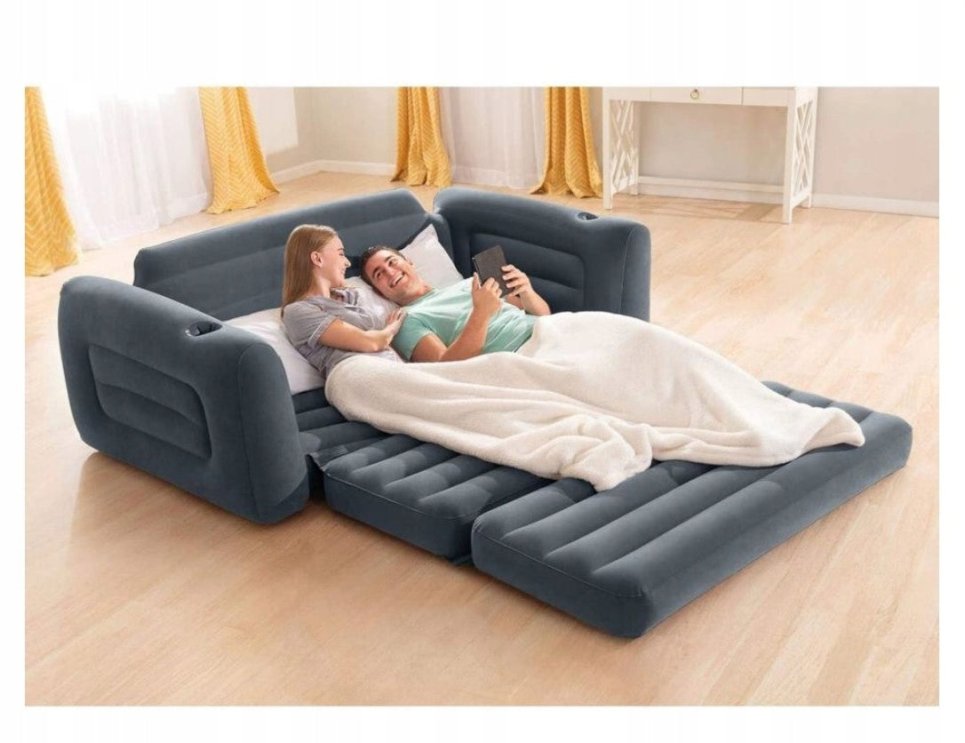 Double mattress Intex grey 224x203 cm 200 kg with repair kit Brand Intex