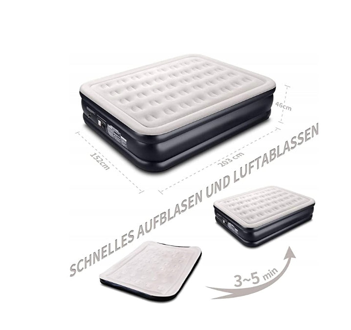 Double mattress Olarhike 213 x 182 x 46 cm black Brand Olarhike