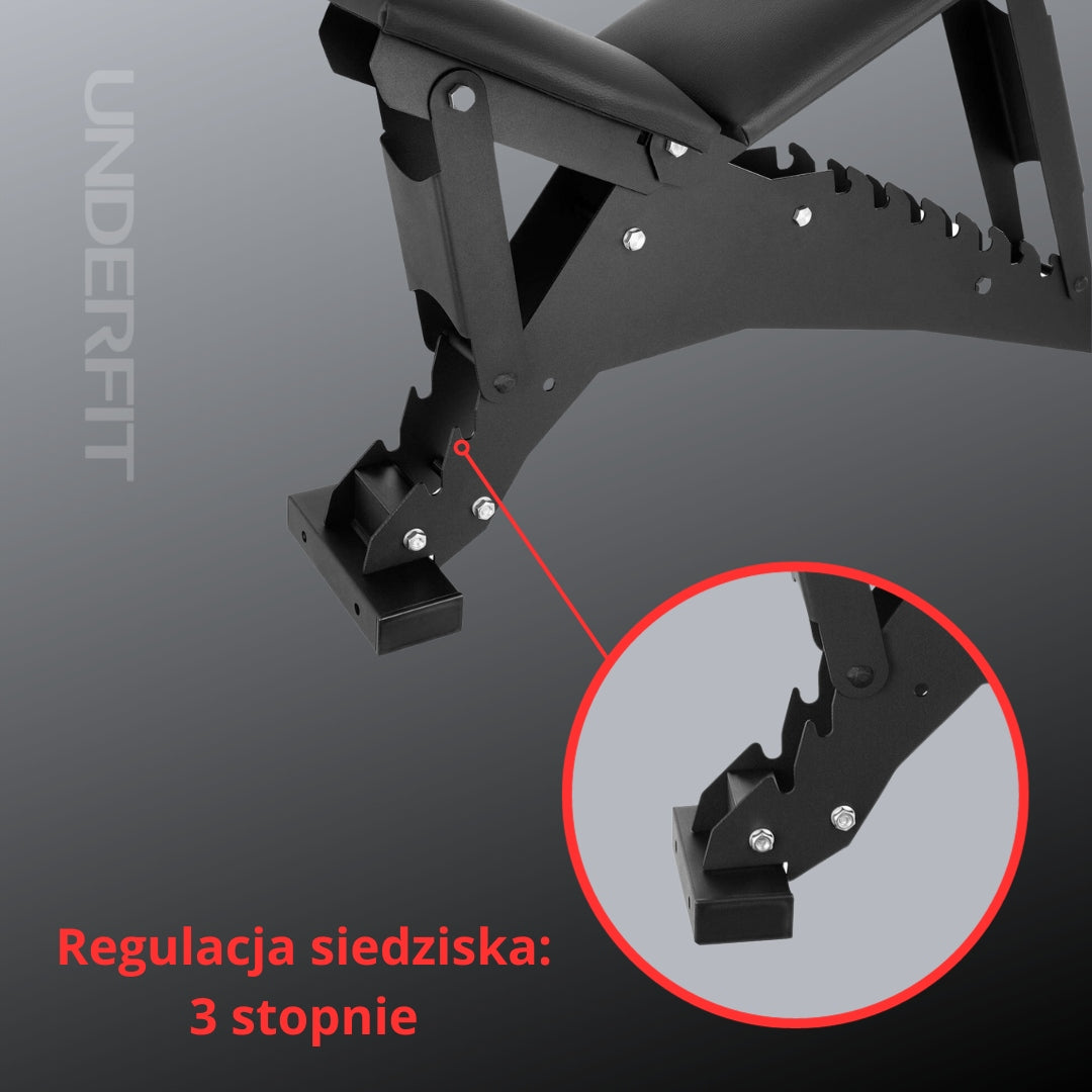 Double-sided adjustable weight bench UNDERFIT black Accessory equipment none