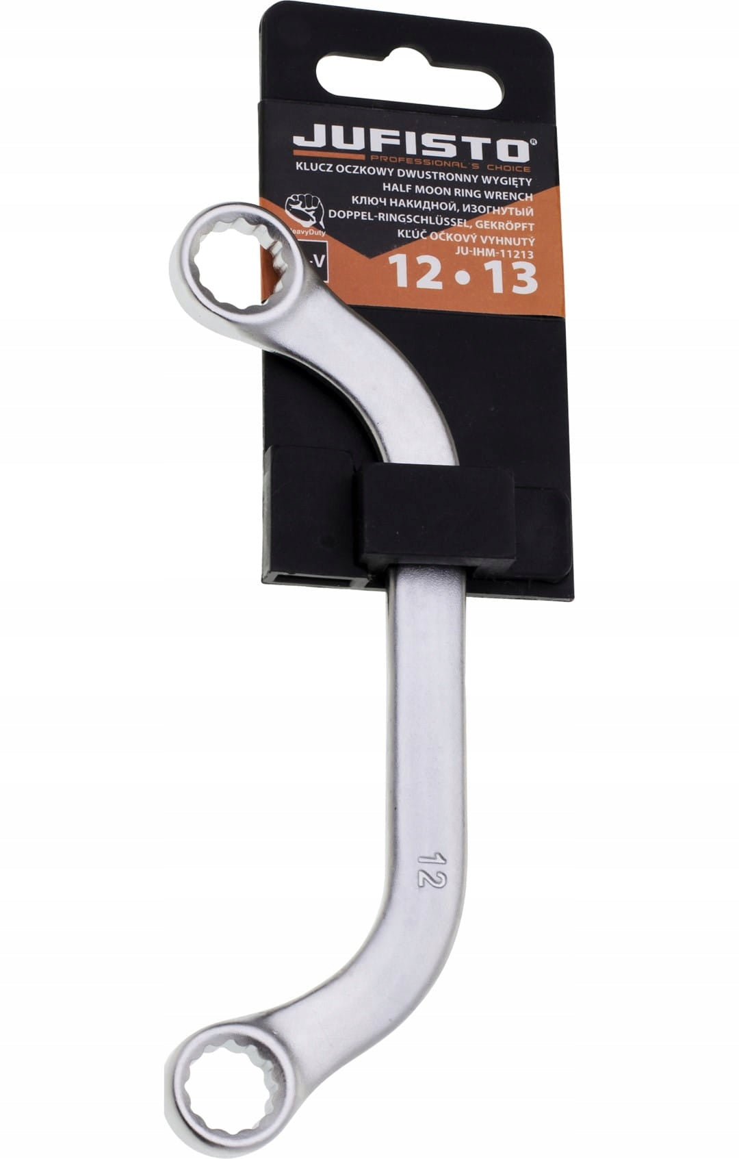 Double-sided bent eye wrench 12 x 13 mm