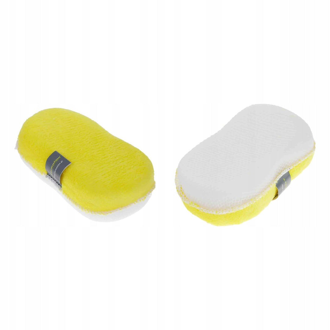 Double-sided sponge microfiber + mesh 19x11x5 cm for car universal