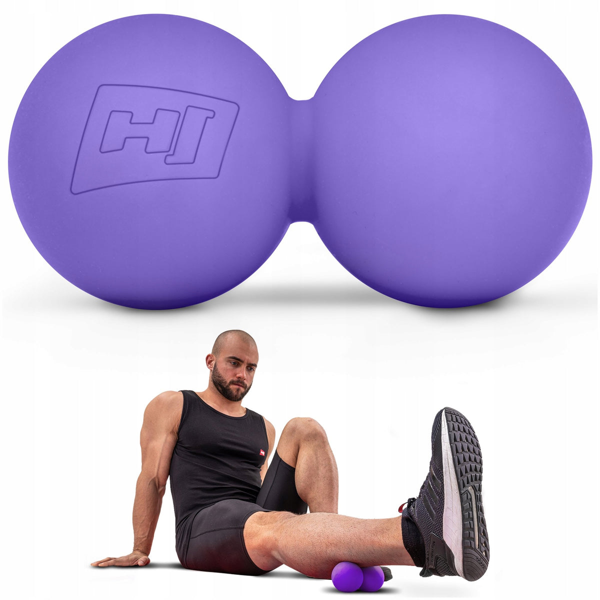 Double sourdough spine massage ball for silicone exercises