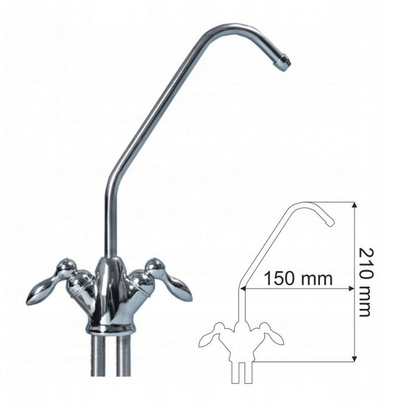 Double spout Green Filter F2C | Silver | Ceramic valve