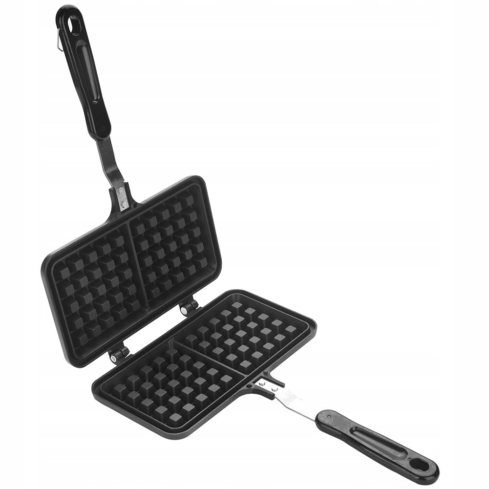 Double waffle mould, 4 large, crispy waffles 33,5x21,5 cm