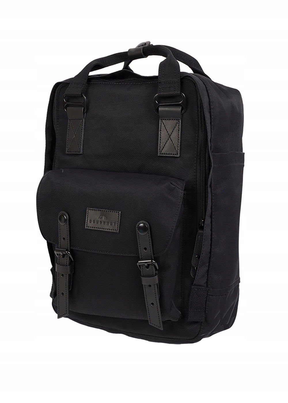 Doughnut Macaroon Black City School Travel Backpack Black 16L Additional features zipper