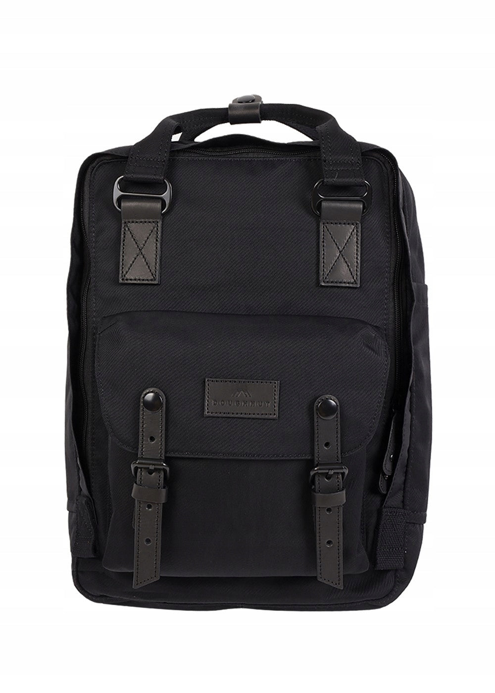 Doughnut Macaroon Black City School Travel Backpack Black 16L